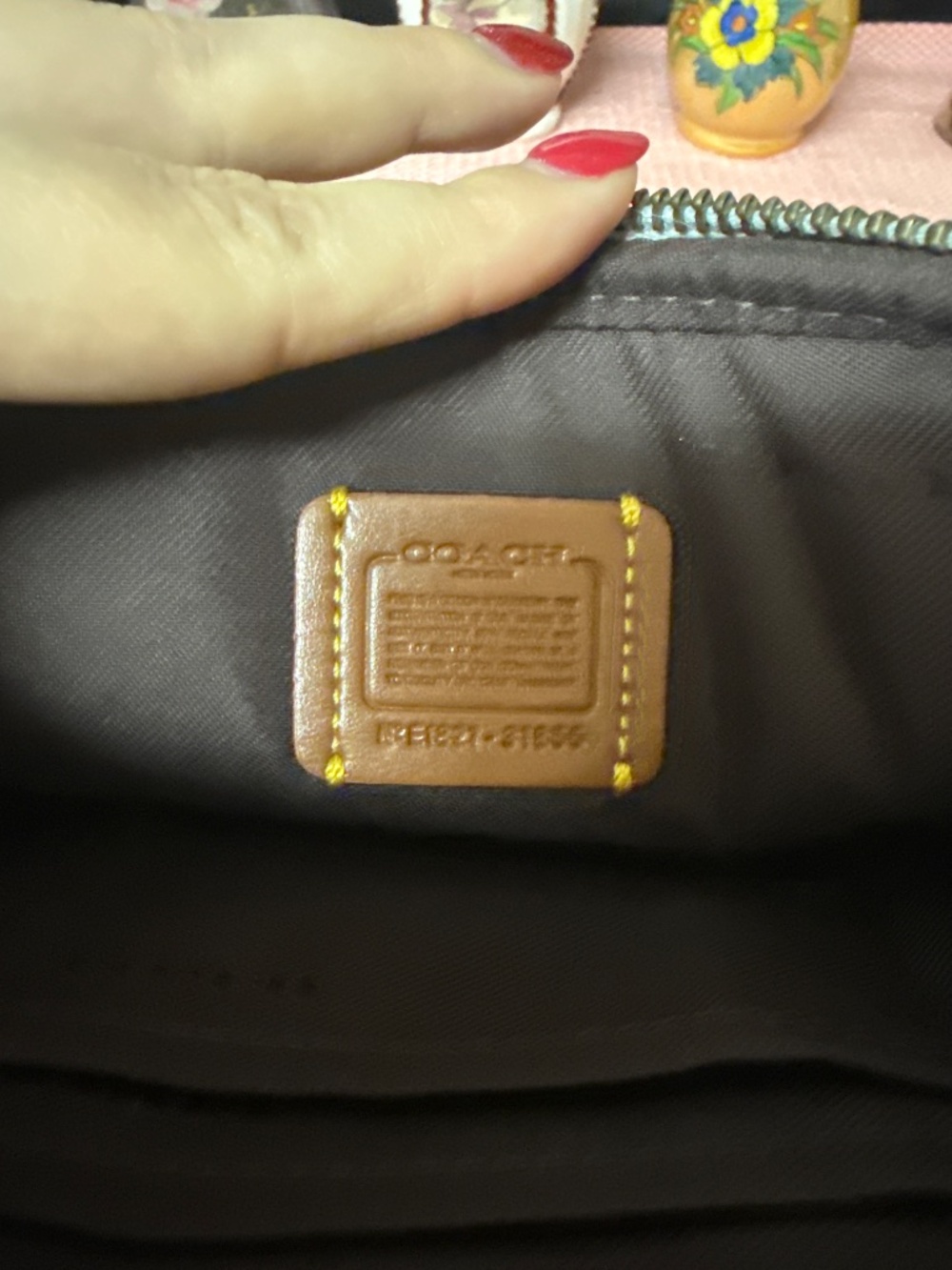 Denim Blue Coach Floral Small Crossbody Bag - Picture 6 of 13